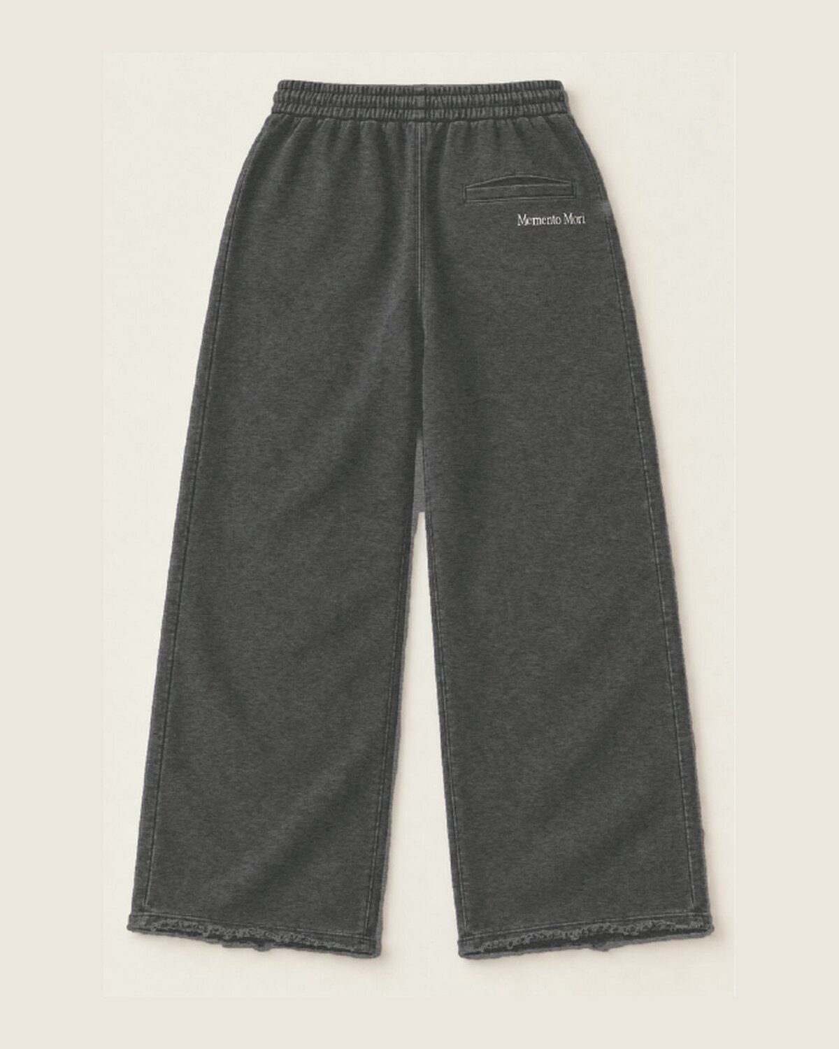 Back of the Memento Mori Sweatpant in Dark Heather Grey