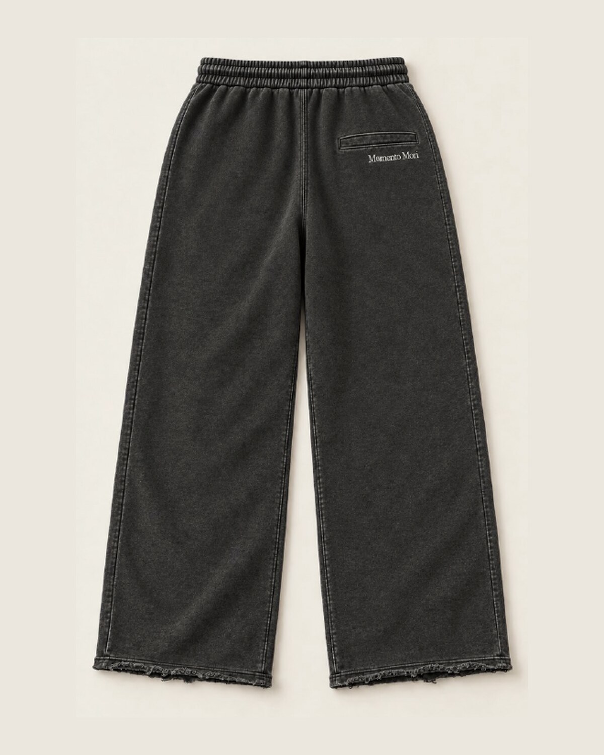 Back of the Memento Mori Sweatpant in Vintage Washed Black